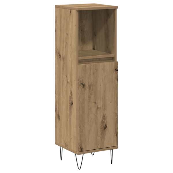 Vannitoakapp, käsitöötamm, 30 × 30 × 100 cm, tehispuit