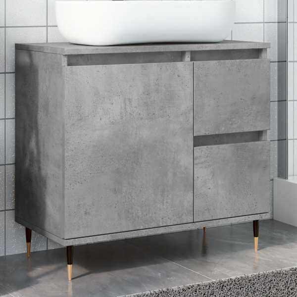Vannitoakapp, betoonhall, 65 × 33 × 60 cm, tehispuit