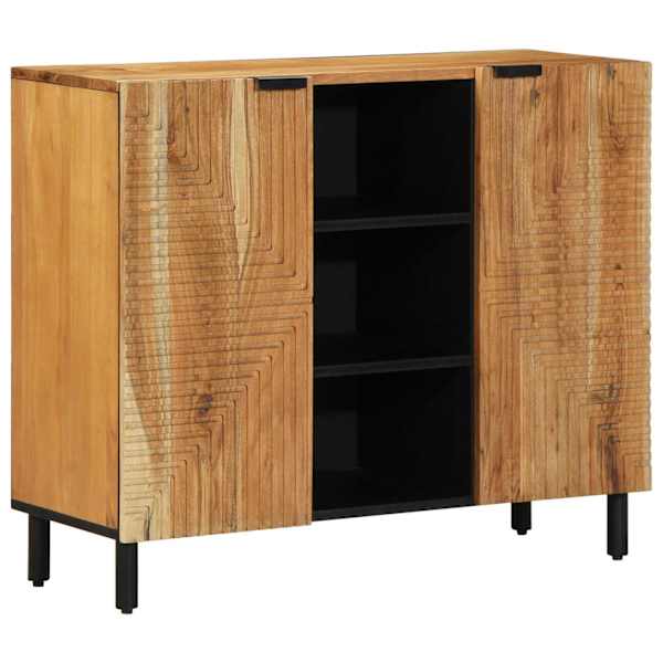 Kõide riiuliga uksega Pruun 90 × 33 × 75 cm Tugev mango puu