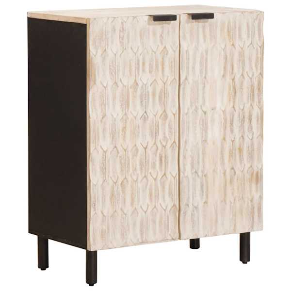 Kõide 60 × 33 × 75 cm Tugev mango puu Valge pesu viimistlus