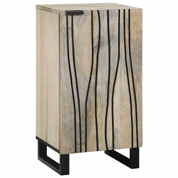 Külglaud Valge 40 × 33 × 75 cm mangopuit