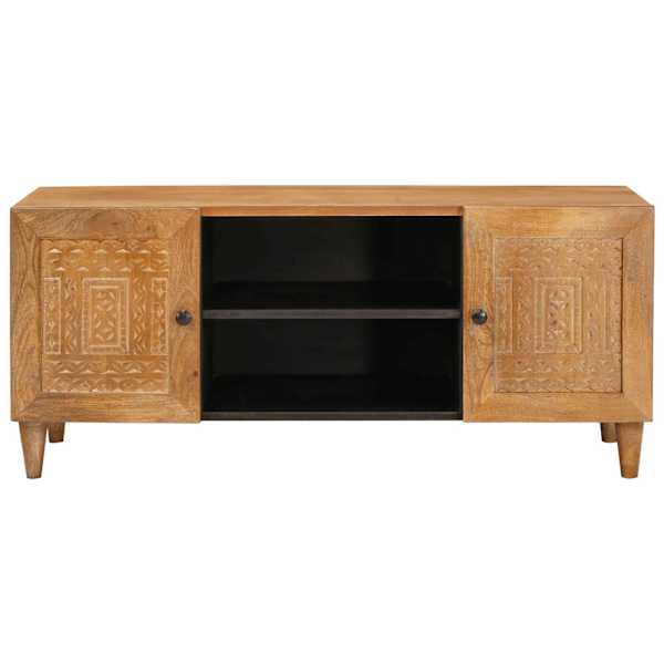 TV Üksused riiuliga Helepruun 105 × 33 × 46 cm Tugev mango puu