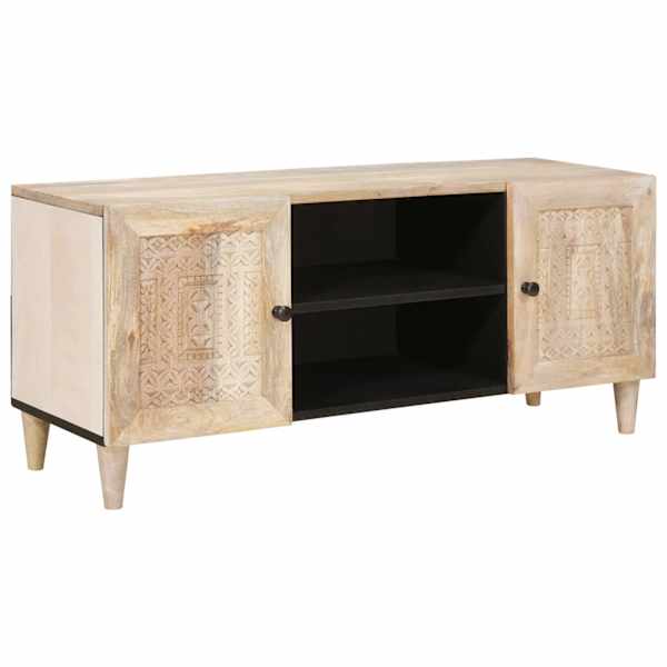 TV Üksused riiuliga uksega Valge 105 × 33 × 46 cm Tehispuit