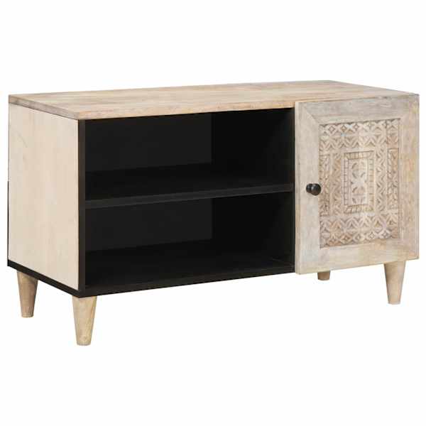 TV Üksused riiuliga uksega Valge 80 × 33 × 46 cm Tehispuit