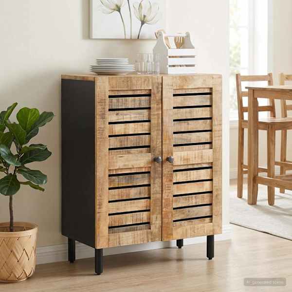 Ladustamiskapid 60 × 33 × 75 cm Tugev mango puu Naturaalne
