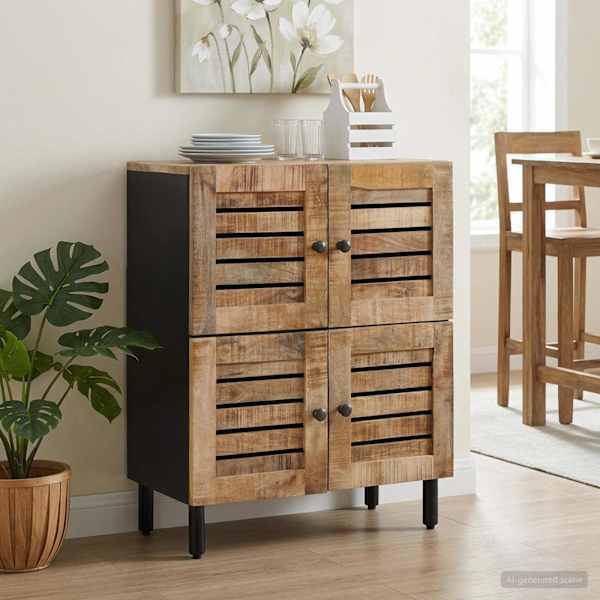 Ladustamiskapid Naturaalne 60 × 33 × 75 cm Tugev mango puu