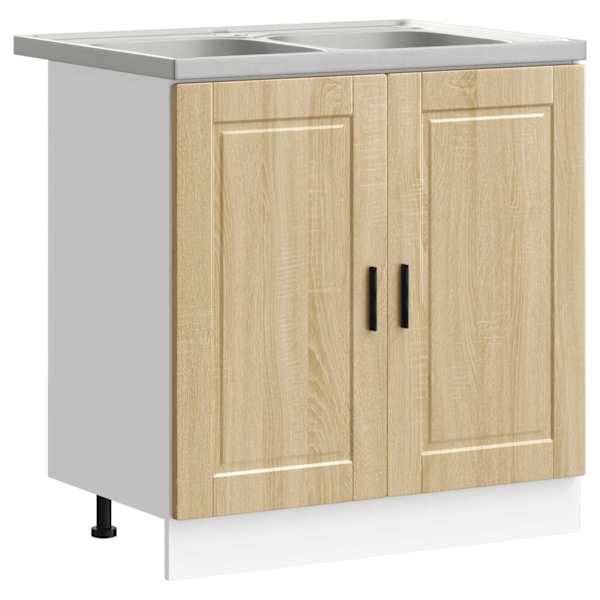 Valamu aluskapp Porto 2 tk Pruun 80 × 46 × 81,5 cm Tehispuit