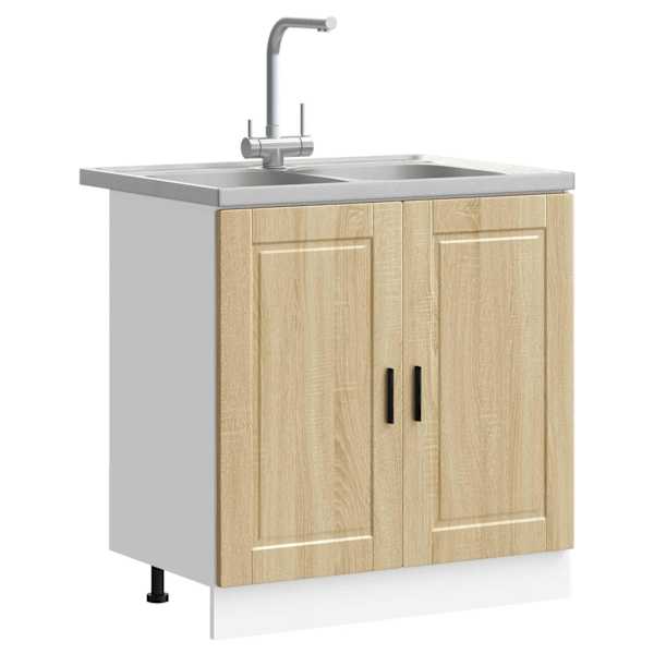 Valamu aluskapp Porto 2 tk Pruun 80 × 46 × 81,5 cm Tehispuit