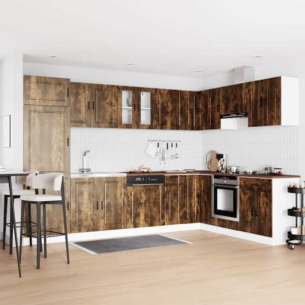 Valamu aluskapp Porto 2 tk Pruun 80 × 46 × 81,5 cm Tehispuit