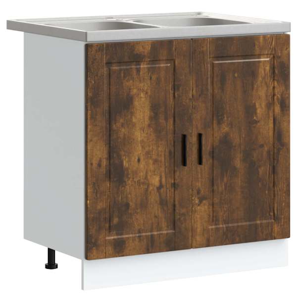 Valamu aluskapp Porto 2 tk Pruun 80 × 46 × 81,5 cm Tehispuit