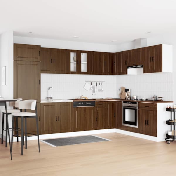 Valamu aluskapp Porto 2 tk Pruun 80 × 46 × 81,5 cm Tehispuit
