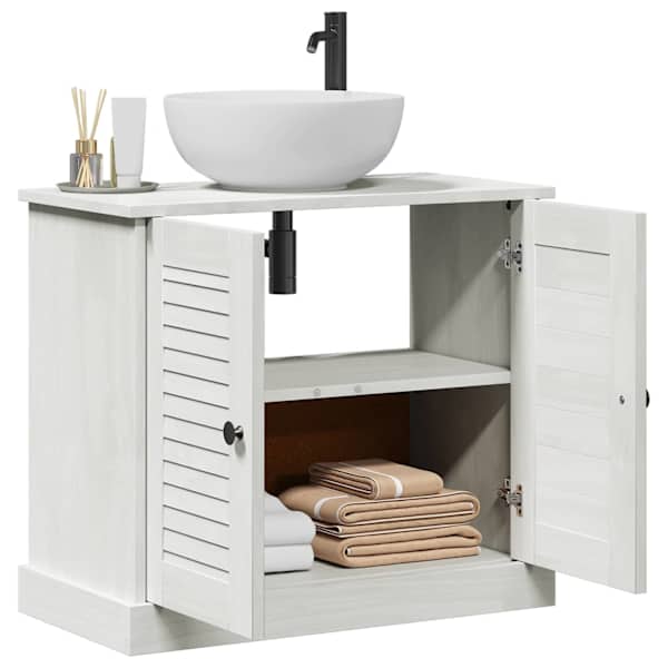 Valamukapp VIGO Valge ja antiikvalge 68 × 34 × 59 cm Männipuit