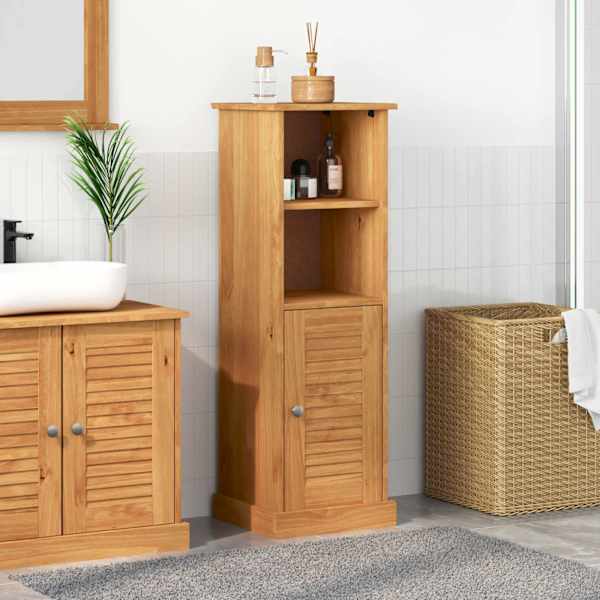 Vannitoa kapp VIGO Pruun ja meepruun 37 × 34 × 110 cm Männipuit