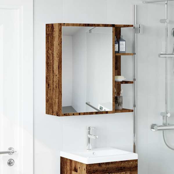 Vannitoa peegelkapp Vana puit 62,5 × 20,5 × 64 cm Tehniline puit