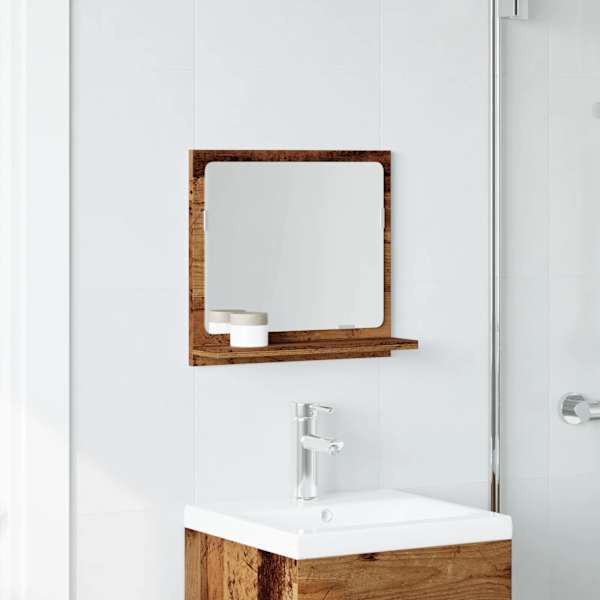 Vannitoa peegelkapp vana puit 40 × 11 × 37 cm insenerpuit