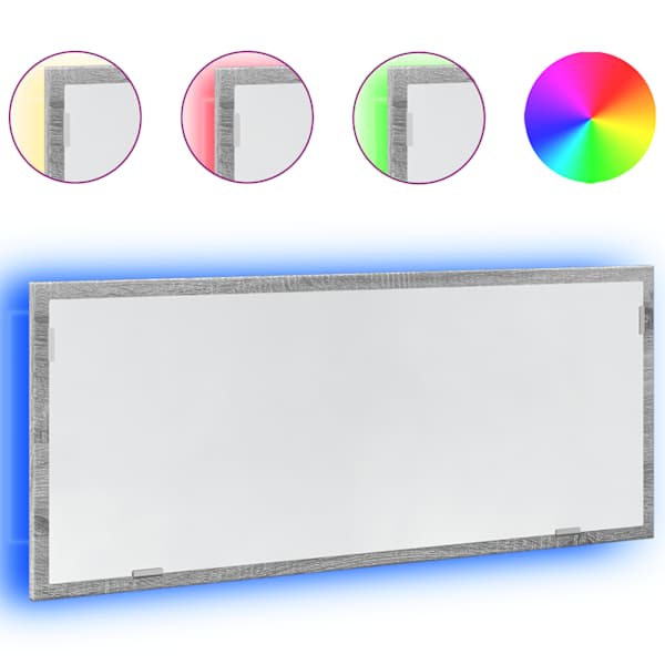 LED vannitoapeegel hall Sonoma 100 × 8,5 × 37cm projekteeritud puit