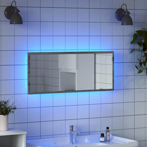 LED vannitoapeegel hall Sonoma 100 × 8,5 × 37cm projekteeritud puit