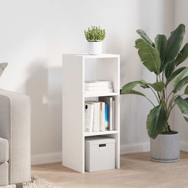 Virnastatav raamaturiiul valge 30 × 30 × 80 cm ehituspuit