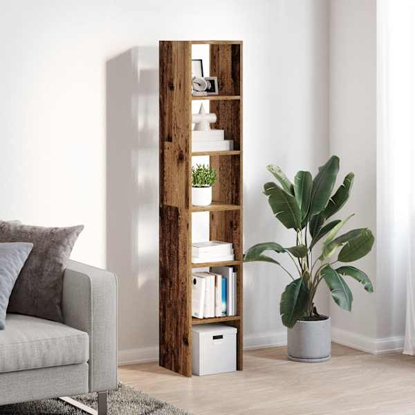 Raamatukapid 2tk, virnastatav, vana puit, 30 × 30 × 80cm, tehispuit