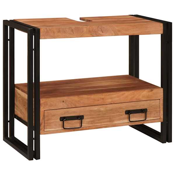 Peegli kapp sahtliga Pruun 71 × 33 × 58 cm Tugev akatsiapuu