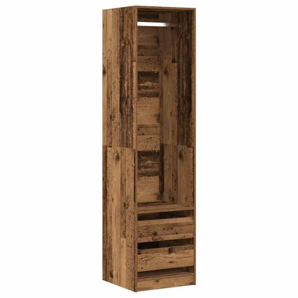 Garderoob vana puidu 50 × 50 × 200 cm tehispuit
