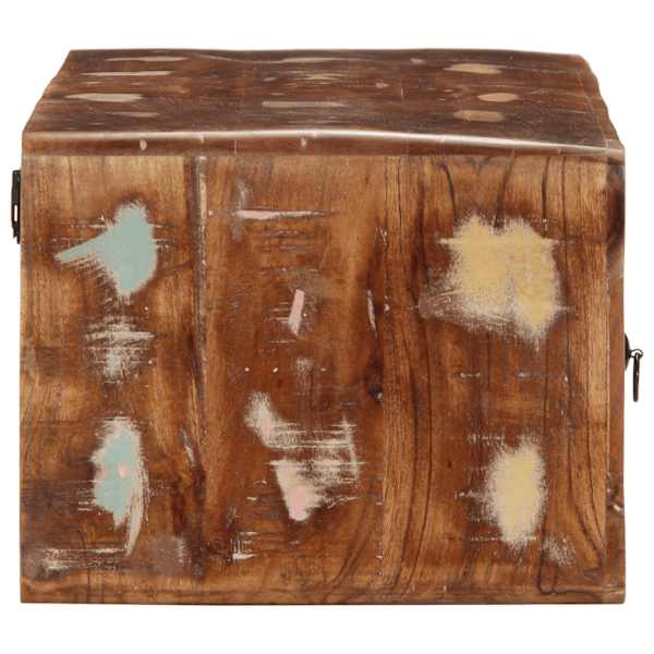 Seinale kinnitatav telerikapp, 100 × 32 × 25 cm, taastatud puit