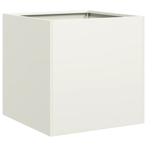 Taimekast 40 × 40 × 40 cm, külmvaltsitud teras – valge