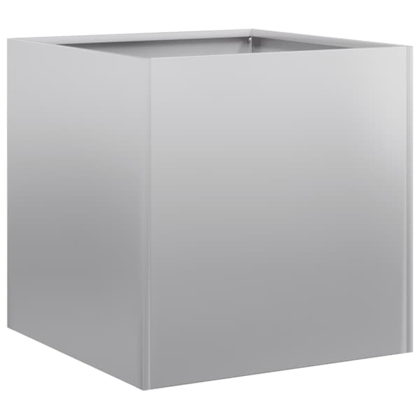 Taimekast 40 × 40 × 40 cm, tsingitud teras – hõbedane