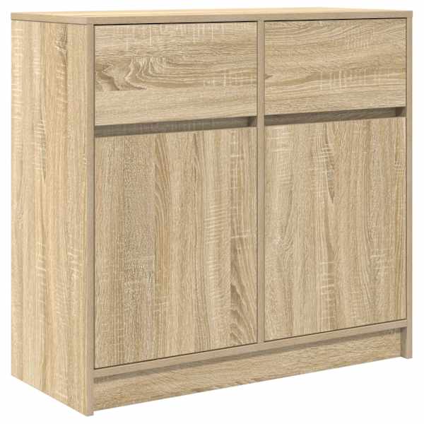 Puhvetkapp sahtliga, sonoma tamm, 80 × 34 × 76 cm, tehispuit