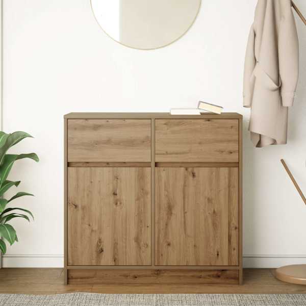 Puhvetkapp sahtliga, artisan tamm, 80 × 34 × 76 cm, tehispuit