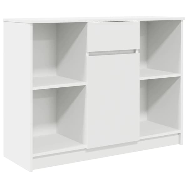 Puhvetkapp sahtliga, valge, 101 × 35 × 76 cm, tehispuit