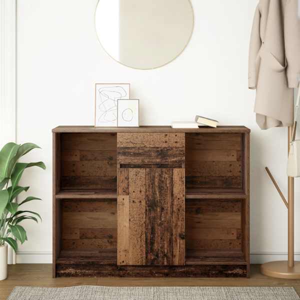 Puhvetkapp sahtliga, vana puit, 101 × 35 × 76 cm, tehispuit