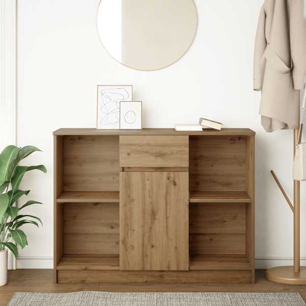 Puhvetkapp sahtliga, artisan tamm, 101 × 35 × 76 cm, tehispuit