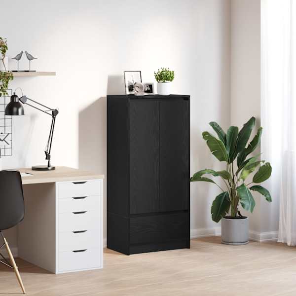 Kapp sahtliga, must tamm 55,5 × 34 × 119,5 cm, tehispuit