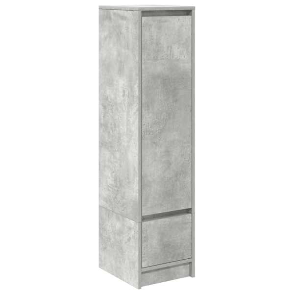 Kõrge kapp, betoonhall, 29,5 × 34 × 119,5 cm tehispuit
