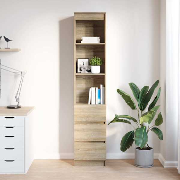 Highboard Sonoma tamm 37,5 × 35 × 180 cm Engineered Wood