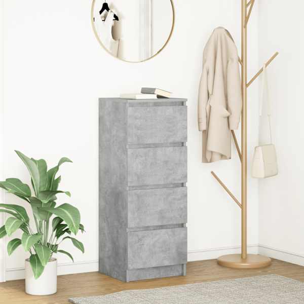 Puhvetkapp, betoonhall, 37,5 × 35 × 99 cm, tehispuit