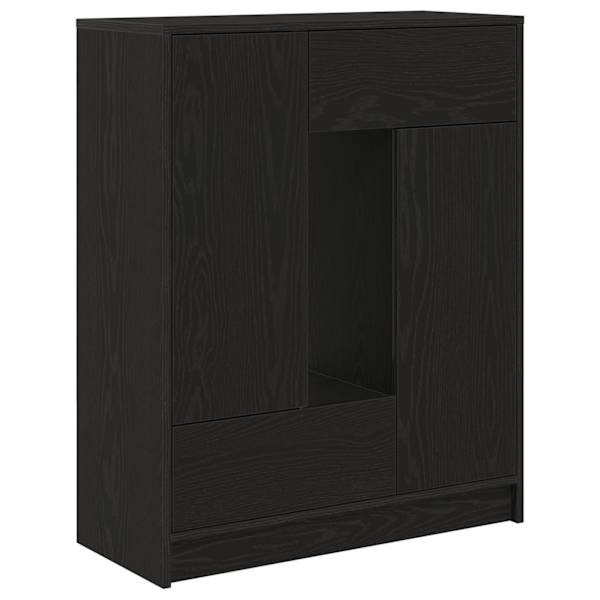 Puhvetkapp sahtlitega ja ustega, pruun tamm, 73 × 31 × 90 cm