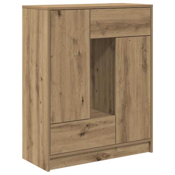 Puhvetkapp sahtlitega ja ustega, artisan tamm, 73 × 31 × 90 cm