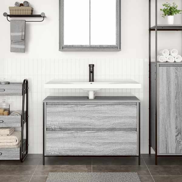 Vannitoa valamukapp sahtlitega hall sonoma 90 × 34,5 × 60 cm