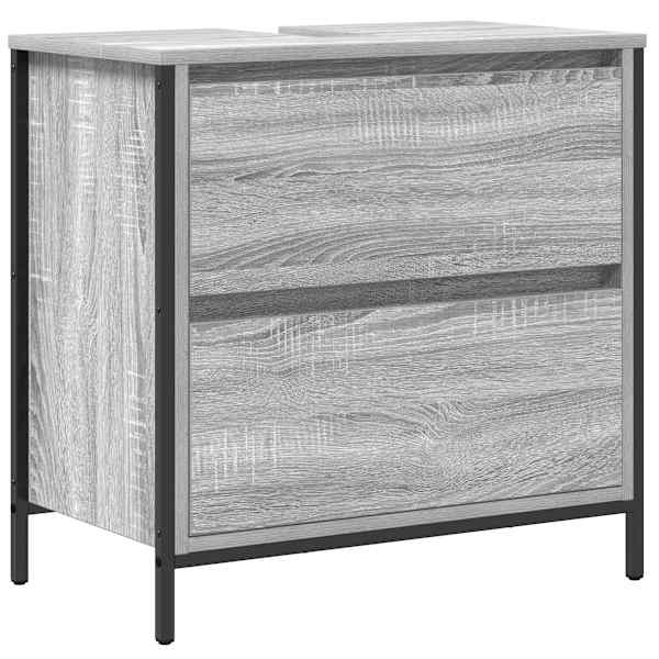 Vannitoa valamukapp sahtlitega sonoma tamm 60 × 34,5 × 60 cm