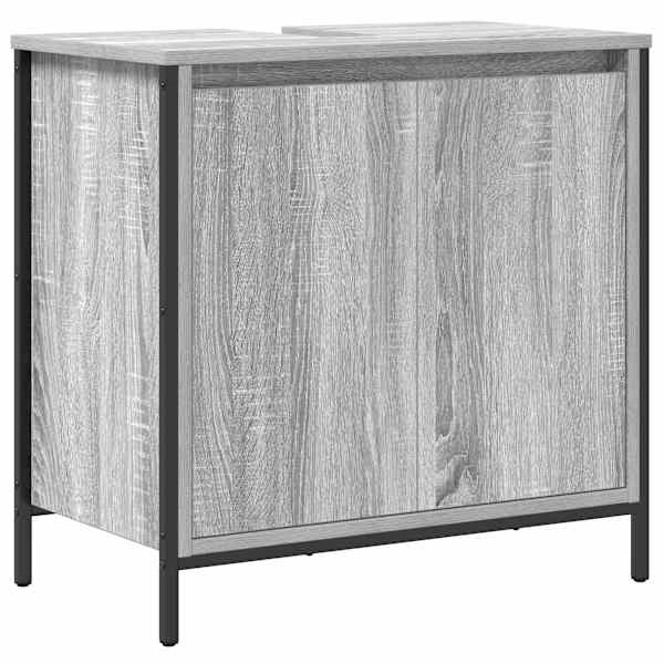 Vannitoa kraanikausi kapp, hall Sonoma tamm, 60 × 34,5 × 60 cm