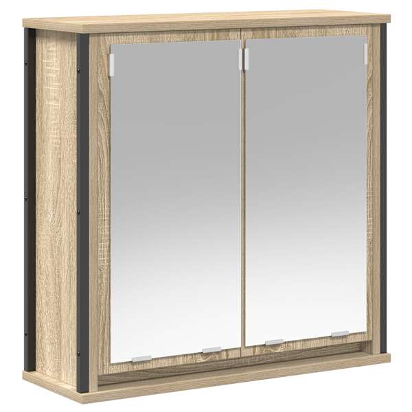 Vannitoa seinakapp peegliga sonoma tamm 60 × 21 × 60 cm