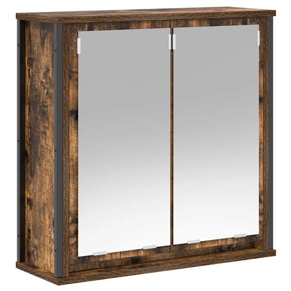 Vannitoa seinakapp peegliga suitsutamm 60 × 21 × 60 cm