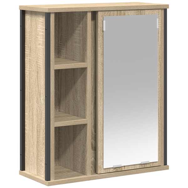 Vannitoa seinakapp peegliga sonoma tamm 50 × 21 × 60 cm
