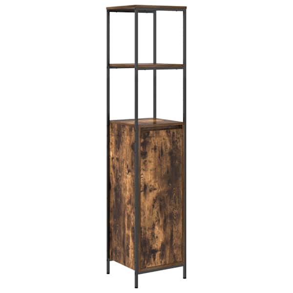 Riiulitega vannitoakapp suitsutamm 36 × 35 × 165 cm
