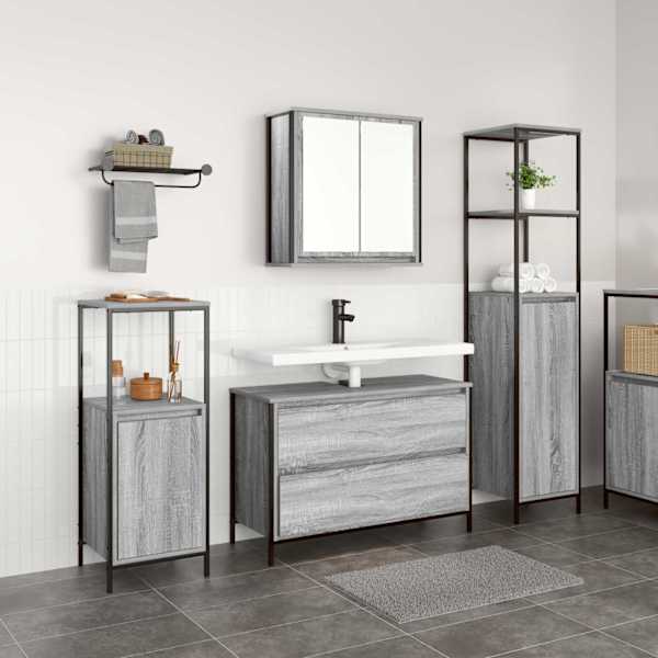 Vannitoa mööbleset 3 tk Hall Sonoma 90 × 34,5 × 60 cm Tehispuit