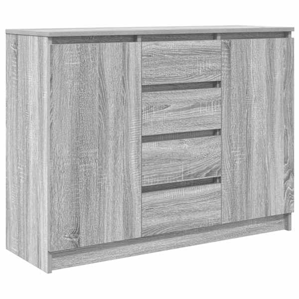 Puhvetkapp sahtlitega hall Sonoma tamm 100,5 × 35 × 76 cm tehispuit