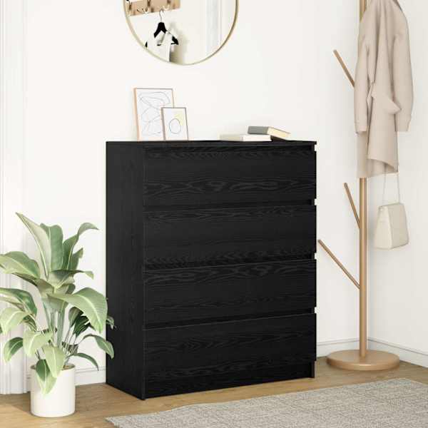 Puhvetkapp, must tamm, 80 × 35 × 99 cm, tehispuit