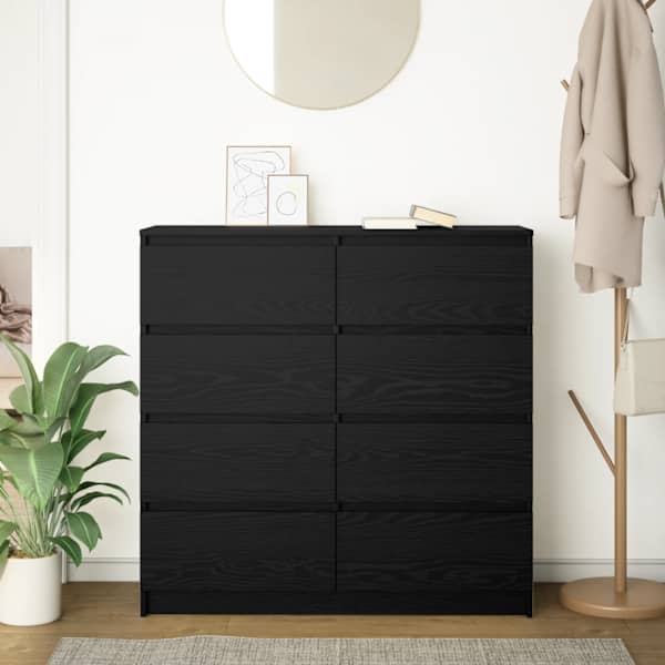 Puhvetkapp, must tamm, 100 × 35 × 99 cm, tehispuit